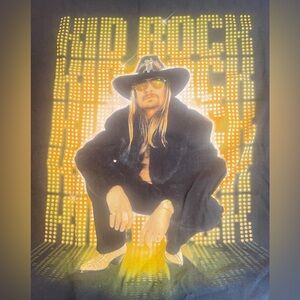GILDAN Kid Rock Bad Reputation Concert Tour 2022 Black Graphic T-shirt Size XL